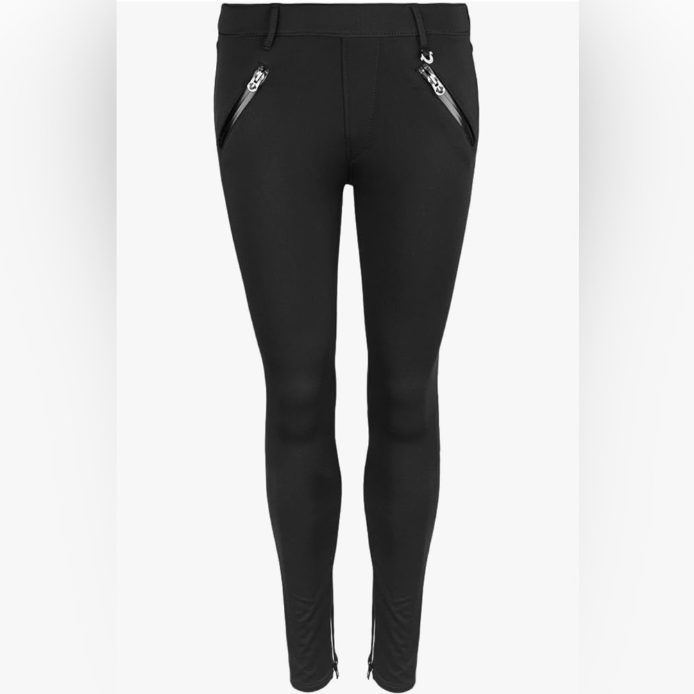 Women’s True Religion Women's Black Multi Zip Runway Legging, Size Large